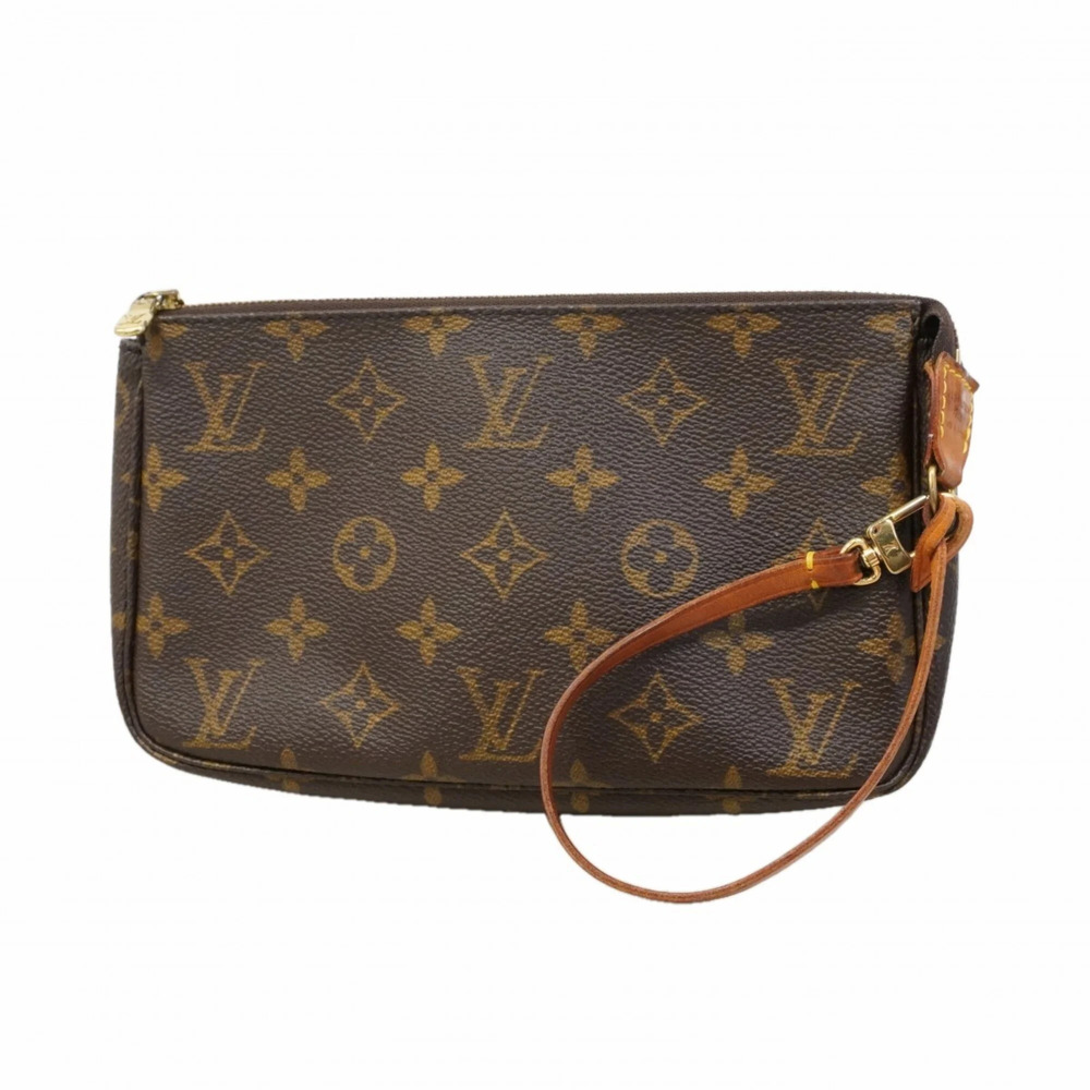 LOUIS VUITTON Authentic Brown Monogram Pochette Pouch - Picture 1 of 9